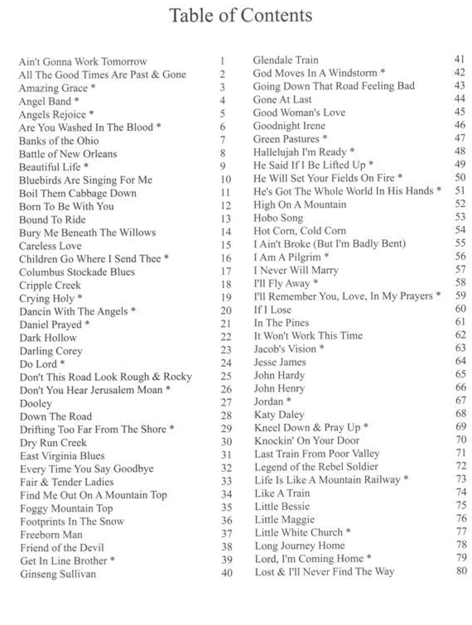 Bluegrass Fakebook