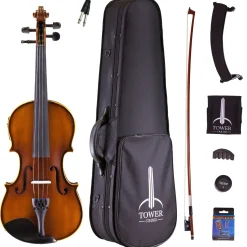 B-Stock Tower Strings Acoustic Electric Violin Outfit