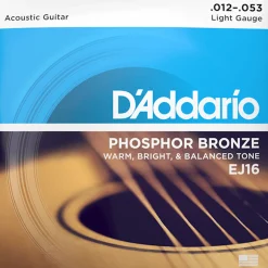 D'Addario EJ16 Phosphor Bronze Acoustic Guitar Strings, Light