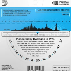 D'Addario EJ38 Phosphor Bronze 12-String Acoustic Guitar String Set, Light