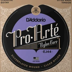 D'Addario EJ44 Pro-Arté Nylon Classical Guitar String Set, Extra Hard