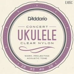 D'Addario EJ65C Clear Nylon Concert Ukulele String Set