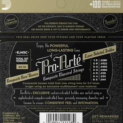 D'Addario EJ45C Pro-Arté Composite Classical Guitar String Set, Normal