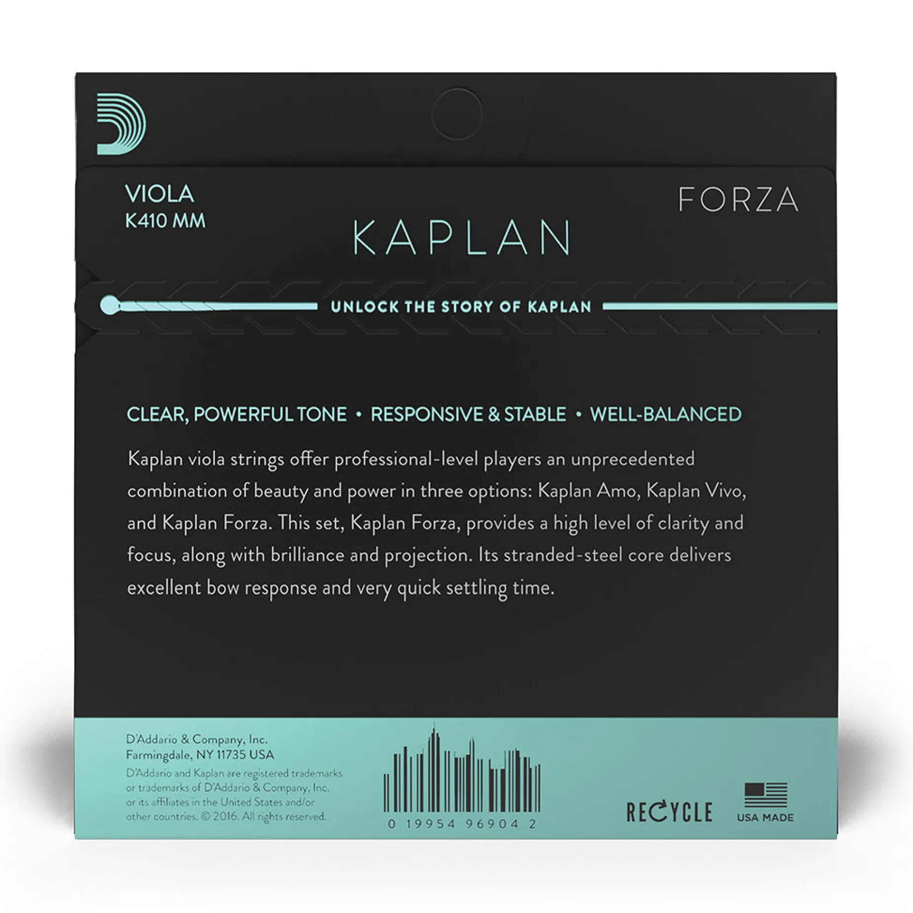 D'Addario Kaplan Forza Viola String Set