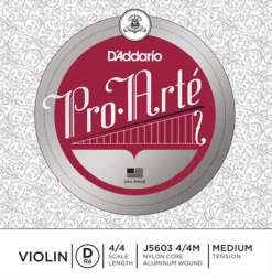 D'Addario Pro-Arté Violin D String, Silver