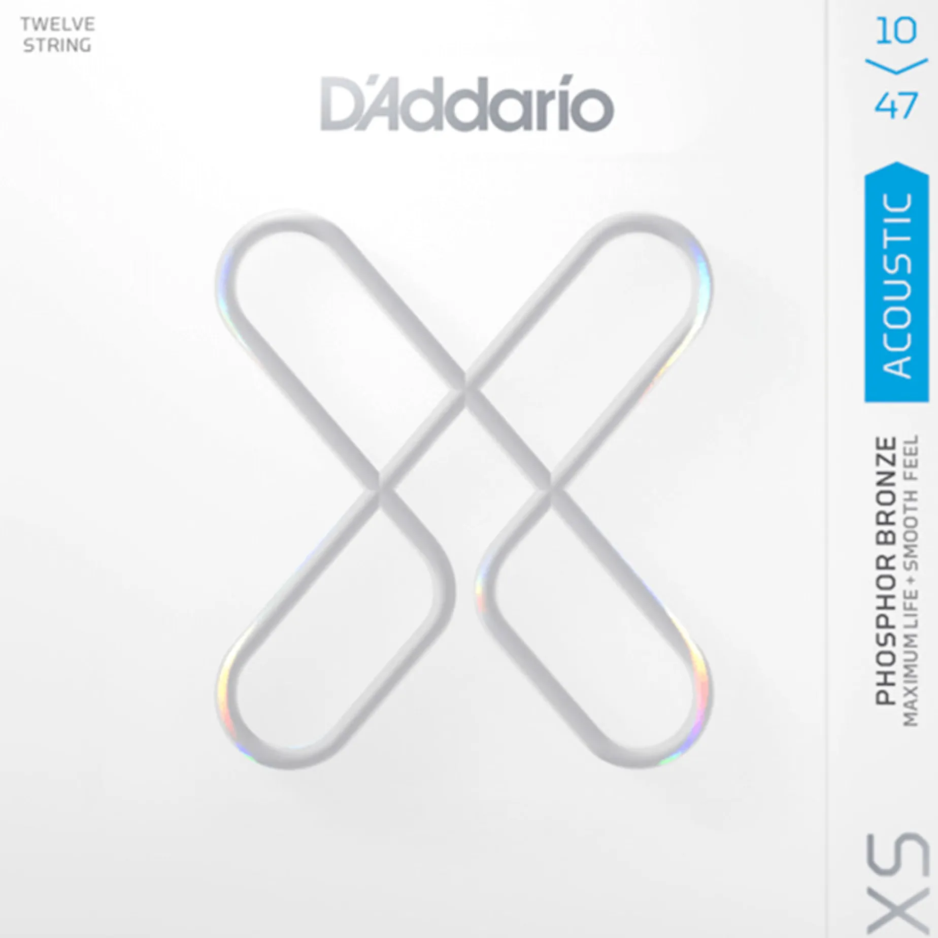 D'Addario XS Phosphor Bronze 12-String Acoustic Guitar String Set, Light