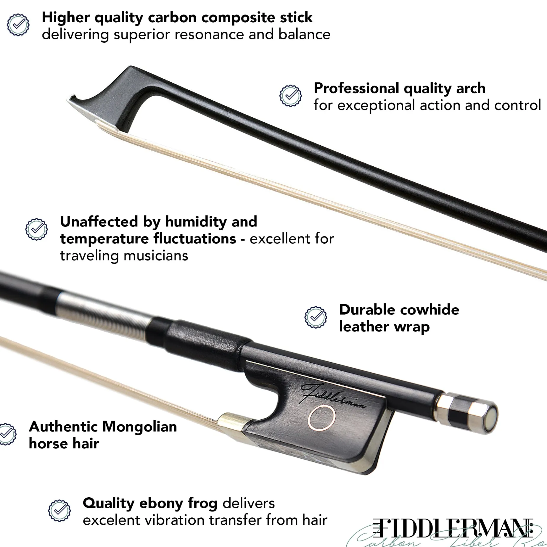 Fiddlerman Carbon Fiber Viola Bow