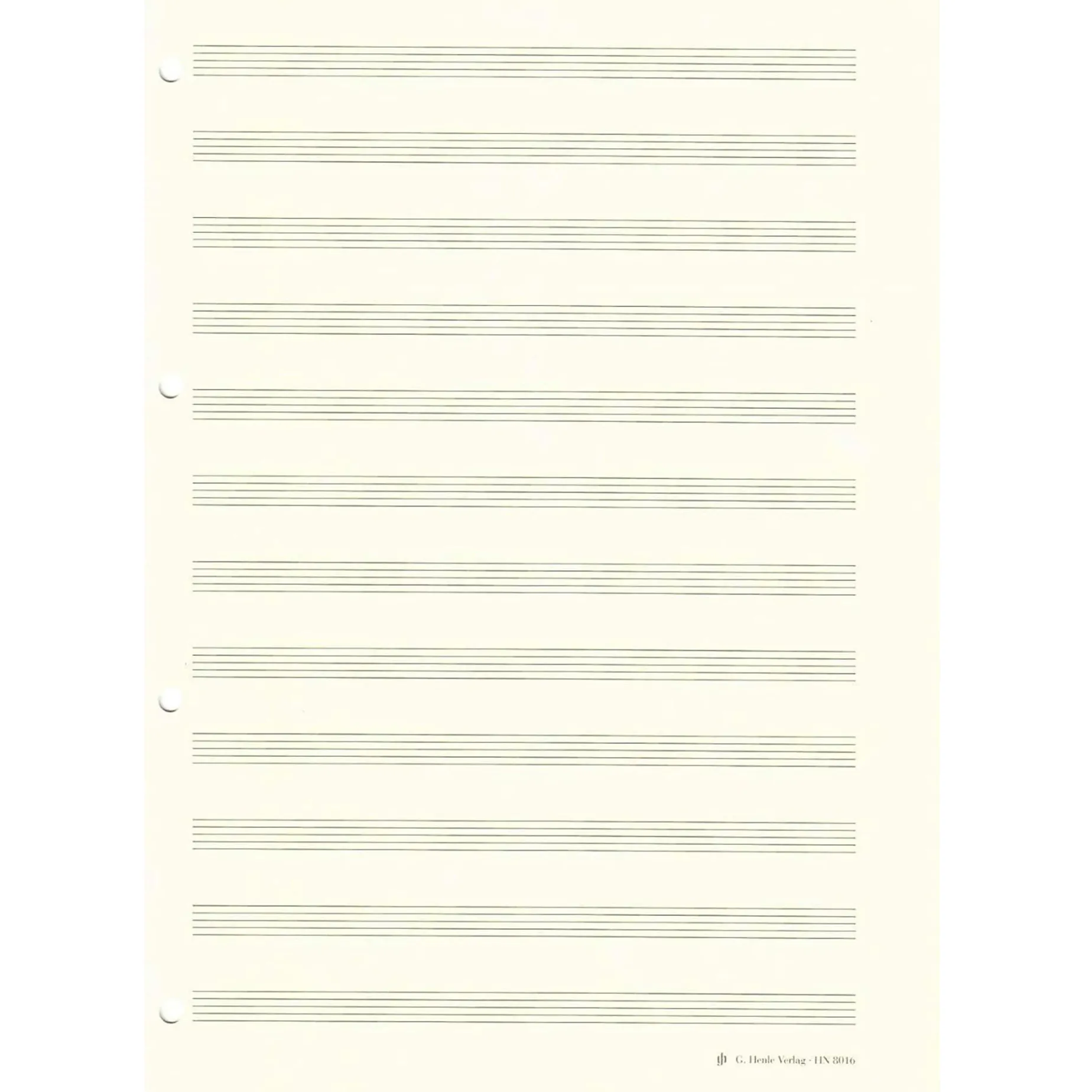 Henle Music Manuscript Paper Notepad