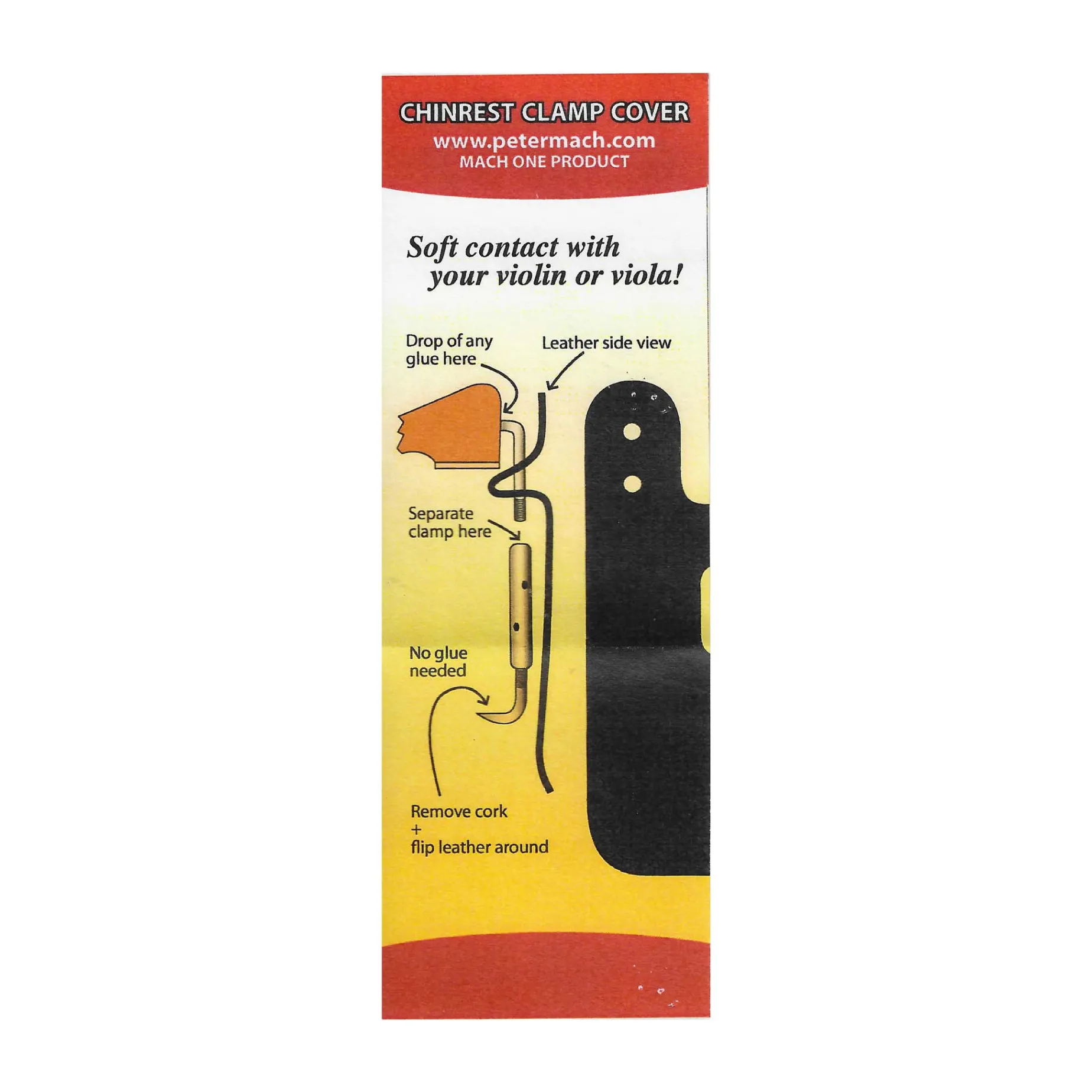 Mach One Leather Chinrest Clamp Cover