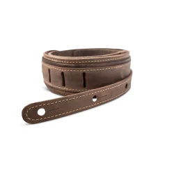 Taylor Element Distressed 2.5" Leather Guitar Strap - Dark Brown