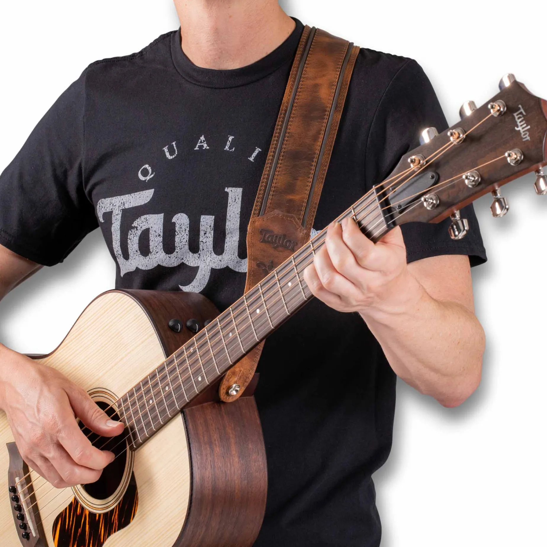Taylor Fountain 2.5" Leather Guitar Strap