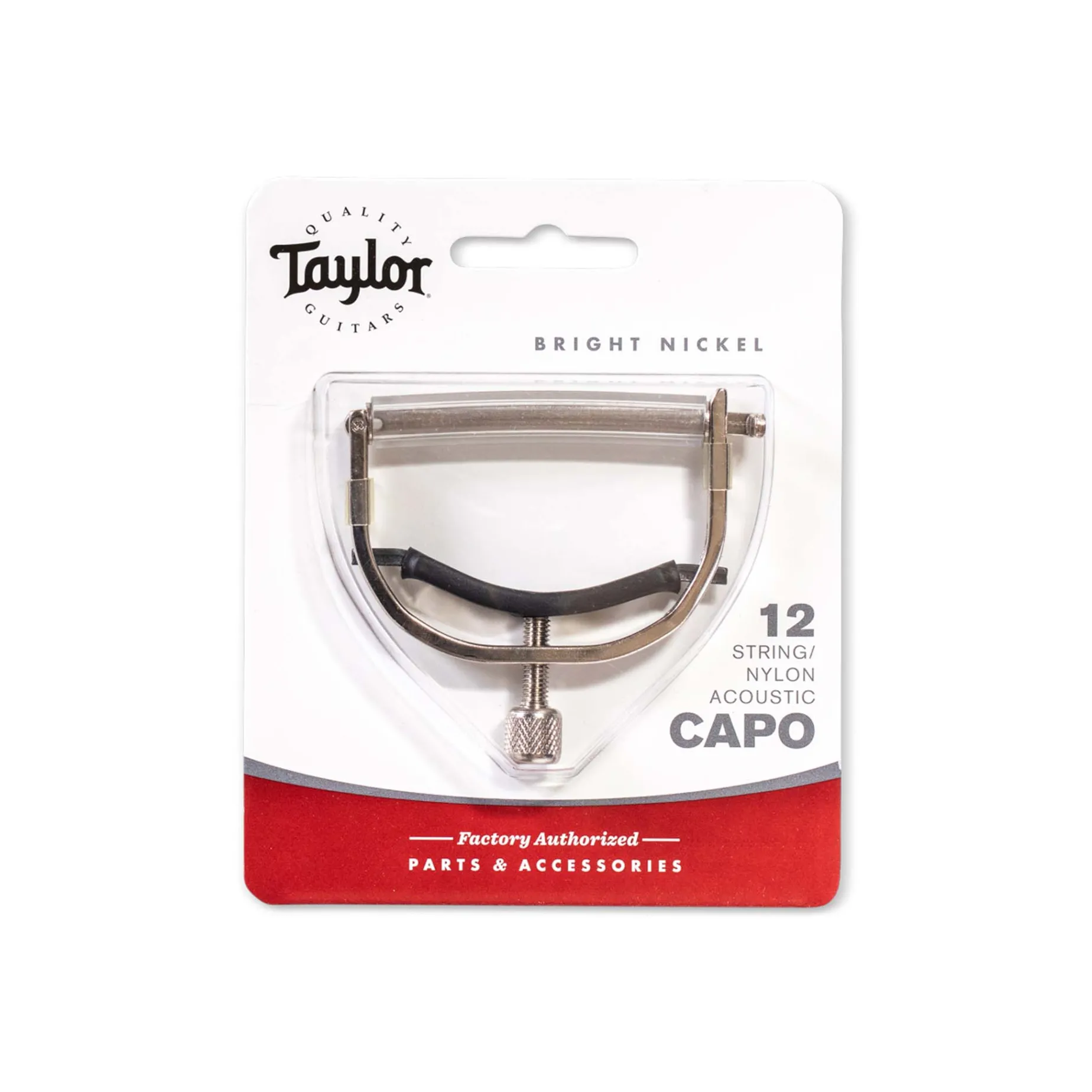 Taylor Guitar Capo, 12-String/Nylon, Nickel