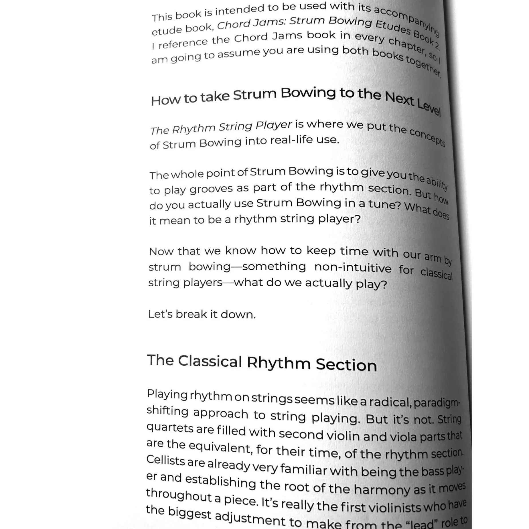 The Rhythm String Player: Strum Bowing In Action