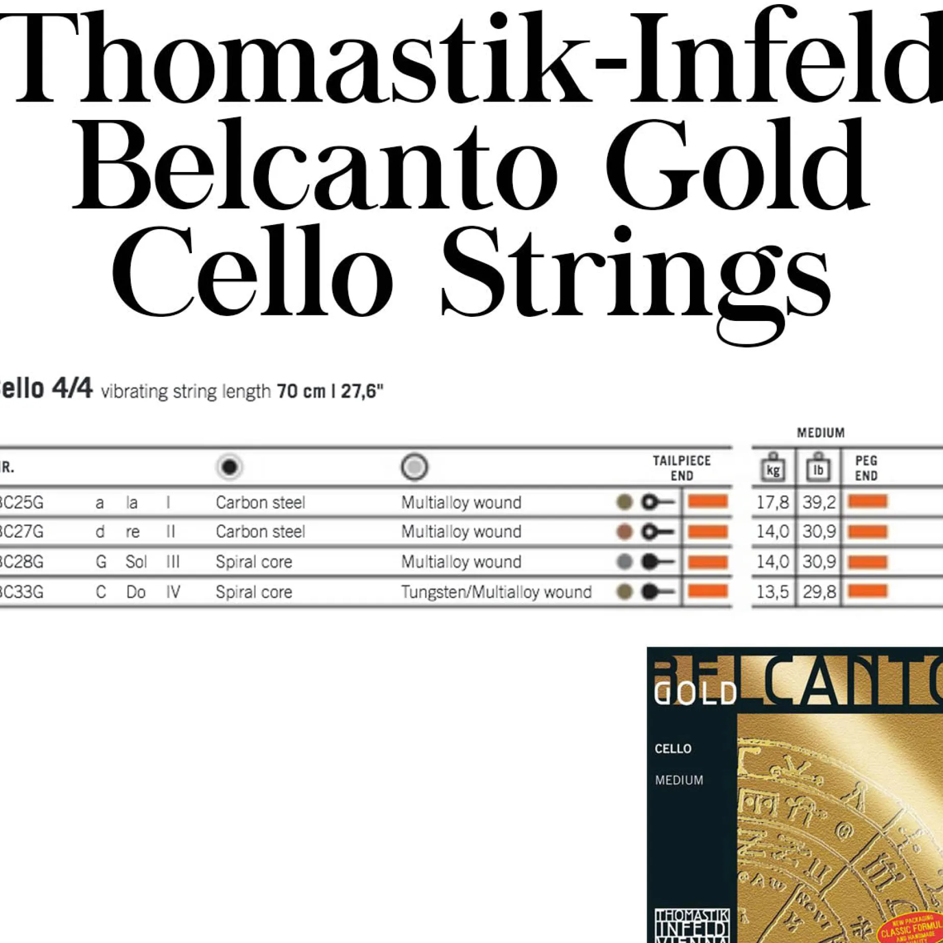 Thomastik Belcanto Gold Cello C String